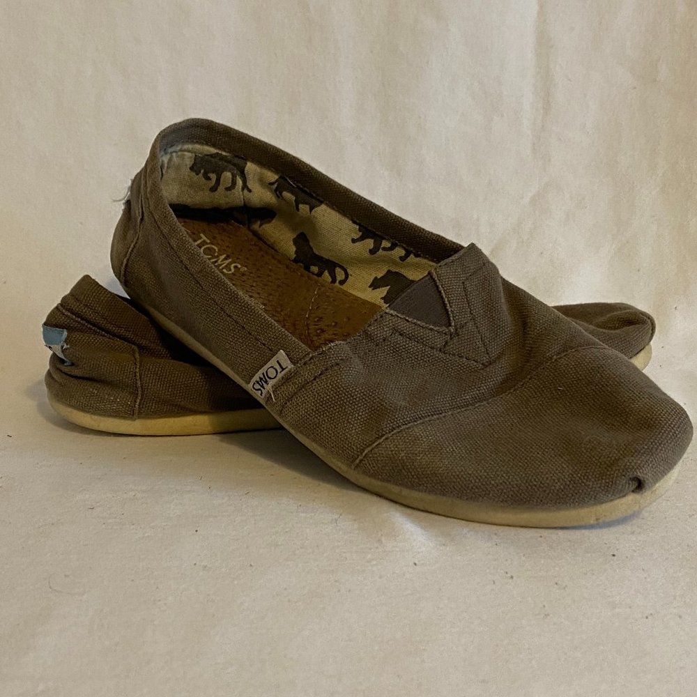 TOMS Alpargata Slip on Canvas Loafers Flats 7 1/2